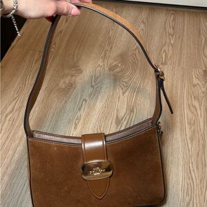 Coach suede Eliza bag in the color “Sienna”